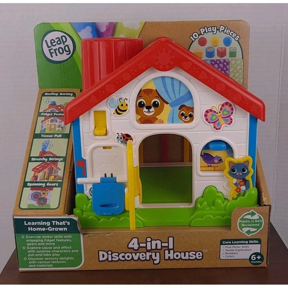 LeapFrog 4-in-1‎ Discovery House Learning Toy Interactive Lights Sounds NEW